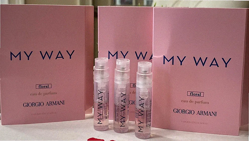 3 Giorgio Armani My Way Floral Eau de Parfum Perfume Vial Sampler 1.2 ml Each T3