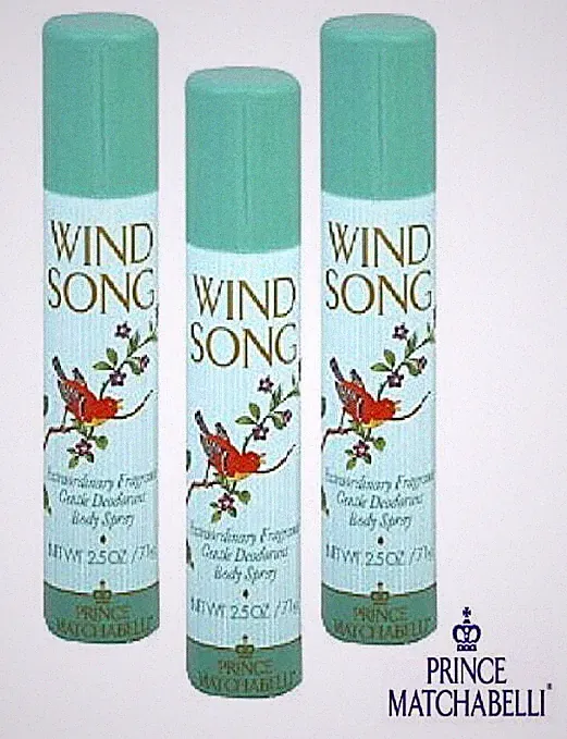 Wind Song by Prince Matchabelli Body Spray 2.5 oz (3 Pack) –Classic Floral Scent